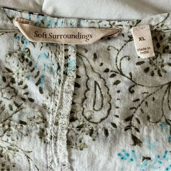 Soft Surroundings Embroidered Tassel Boho Top – XL - Picture 3 of 4